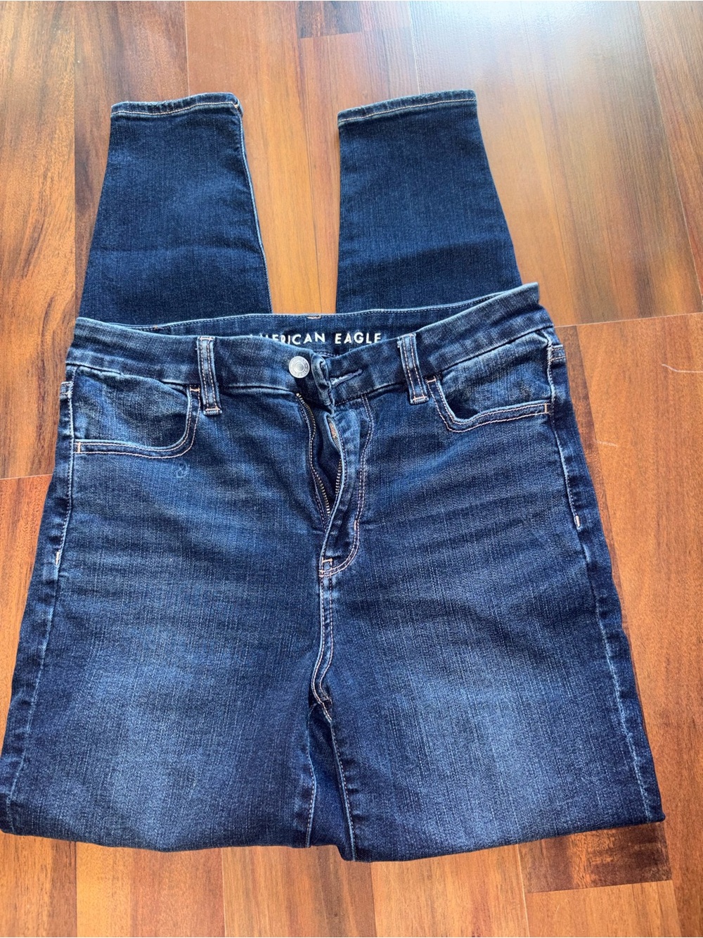 American Eagle Outfitters Women's Dark Indigo High-Rise Jeans